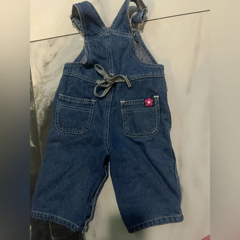 Canyon River Blues Denim Overalls with Checkered Detail vintage